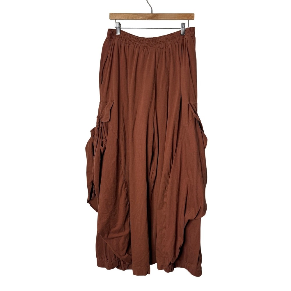 Nichole Lynel The Label Oversized Baggy Cargo Pants Rust Boho Wide Leg Womens ML